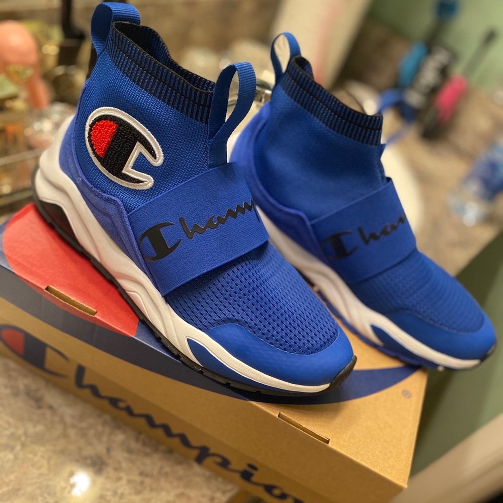 Champion sneakers blue youth 7 fit like women 8